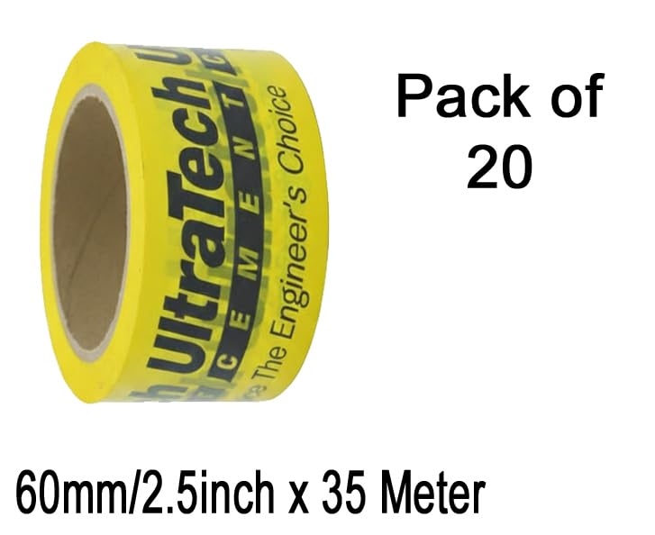 Image of 20 Roll, Per Pack Adhesive Tape Shuttering Tape -35 Meters in Length - 60mm /2.5inch Width, Bopp Tape Used in Slab for Construction of Buildings & Multi-Purpose Use