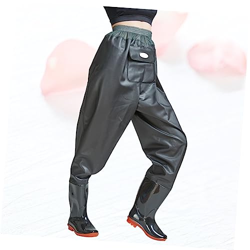 Pantalones de vadeador de PVC cómodos Hemobllo transpirables para pesca al aire libre 3