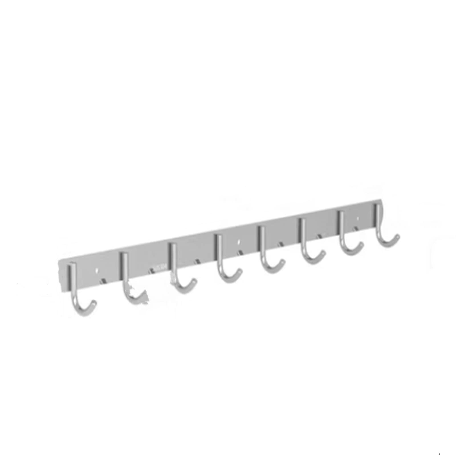 Ylfkwlhrw Silver Towel Hooks Wall Mounted Stainless Steel Row Hook Punch-Free Coat For Bathroom Door Kitchen