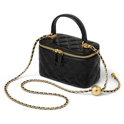 DORIS&JACKY Mini Black Quilted Crossbody Bag Cover