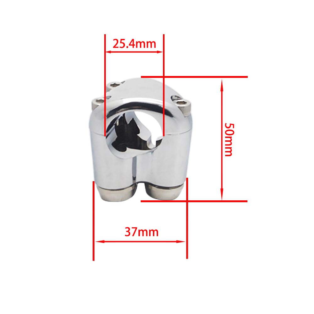 Microinterruttore universale a 3 pulsanti con controllo manuale CNC, microinterruttore momentaneo, per manubri da 1 pollice e 25 mm (cromato)