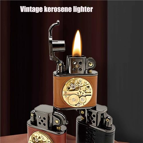 Encendedor retro de queroseno con diseño resistente al viento portátil 3