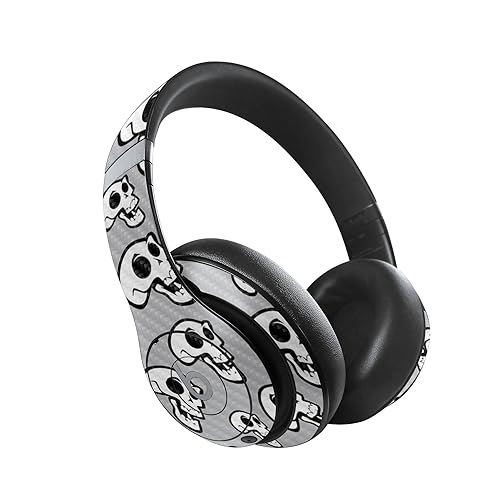 Image of MightySkins Carbon Fiber Skin Compatible with Beats Studio Pro - Laughing Skulls | Protective, Durable Textured Carbon Fiber Finish | Easy to Apply