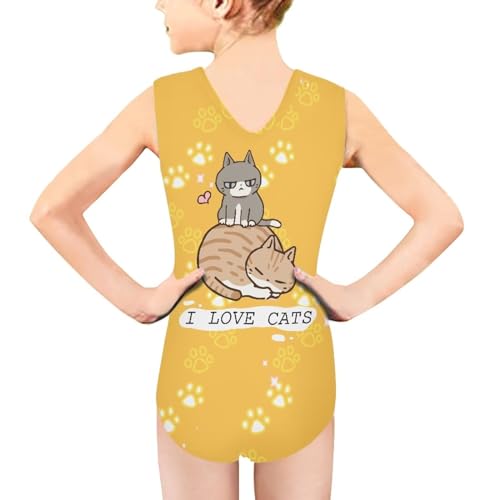 Image of INSTANTARTS Gymnastics Leotards Girl Dinosaur Dancewear Activewear Quick Dry