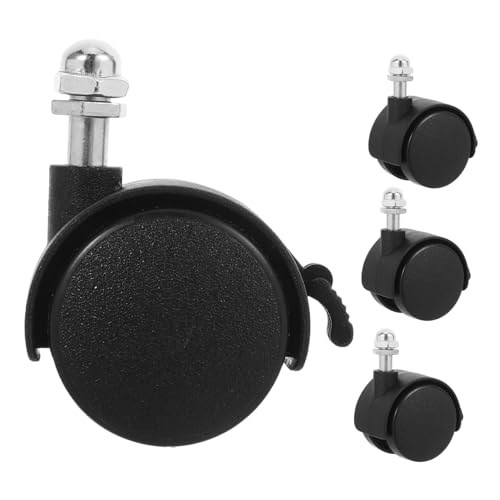 Hohopeti 4個 電気ヒーター用ネジ式スイベルキャスター 家具 バスチェア 台車対応のフロア保護プラスチック製交換用車輪 オイルヒーター移動