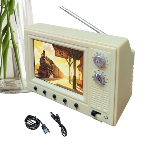 Televisor retro de 8GB de memoria con reproducción USB para adornar el escritorio
