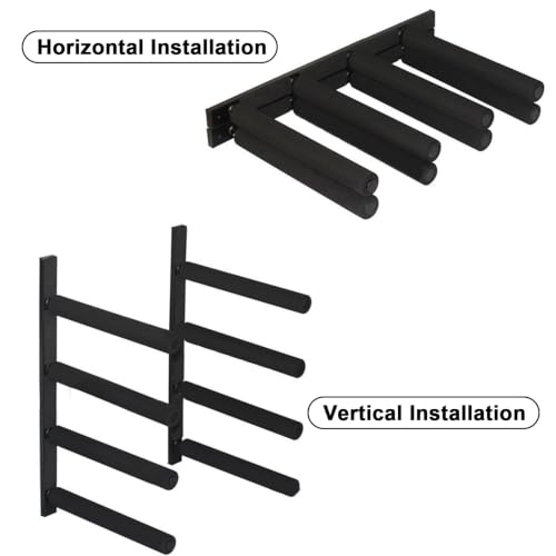 Soporte de pared para tabla de surf y almacenamiento ajustable de tabla de remo para el garaje 4