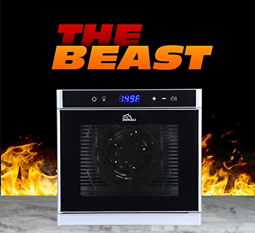 The Beast By Denali | 8 Layer Stainless Steel Food Dehydrator | 100 Recipes & Full Instructions | Jerky, Fruit Leather, Veggies | Silver, Led Touch, Timer & Low-Noise Fan | Denali Is A Usa Company (The Beast 8-Layer Dehydrator) #TOP1