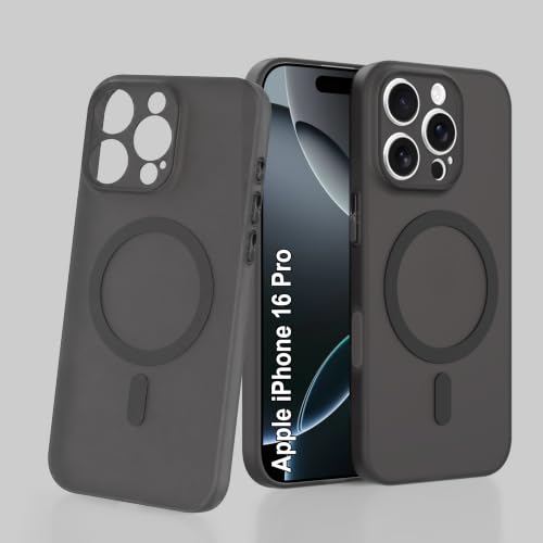 Image of ZAP CASE Paper Thin Case for iPhone 16 Pro | Ultra-Slim 0.5 mm Back Cover | Metal Buttons | Lightweight | Matte Finish | Anti-Fingerprint | Scratch Resistant | Camera Protection | Magsafe | Black