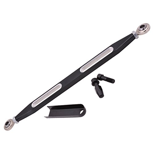 NATGIC Schwarz Schaltgestänge Hebel Chrom CNC Schalthebel für Electra Glide CVO Road Gilde Street Glide Ultra Limited Road King Custom Softail Springe Road King BadBoy CrossBones