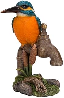 Vivid Arts | Kingfisher on Garden Tap | Resin Home or Garden Decoration | BG-KF06-F