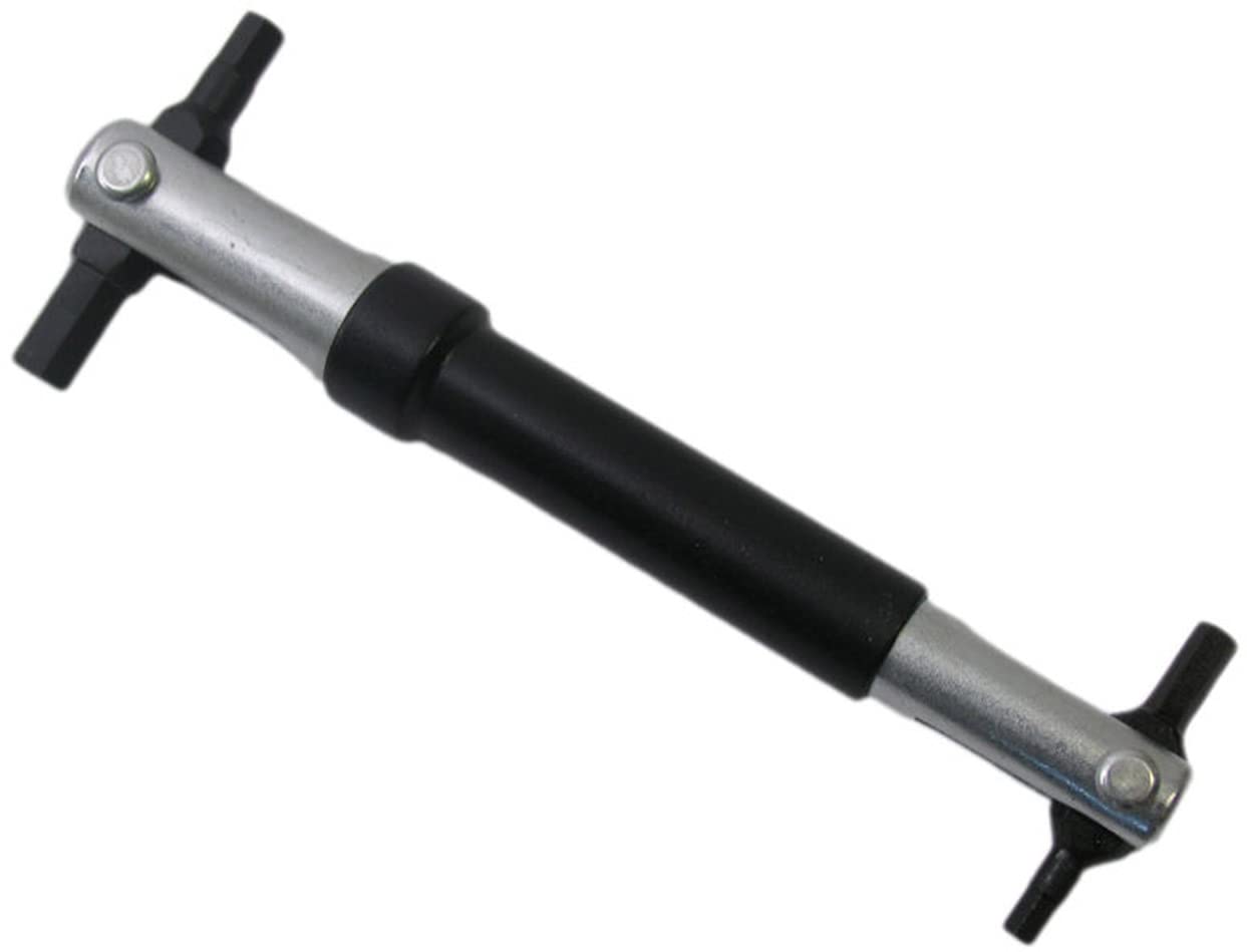 IceToolz 15cm Long Combination Allen Key, 4/5/6/8mm Flexible Hex Key with Soft Grip, Durable Chrome-Vanadium Steel