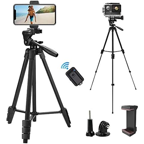 EVERESTA 54" Extendable Phone Tripod with Remote Cover