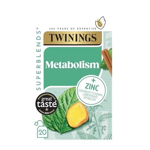Twinings Superblends Metabolism Peppermint With Spiced Green Tea And Nettle Bags 20ea