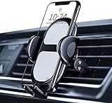 Diseno Considerado Para Usuario: Eono soporte movil coche se puede girar 360 grados. Para abrir la pinza lateral automáticamente, solo tienes que presionar el botón en la parte trasera del soporte. Coloca el teléfono fácilmente presionando las abrazaderas a ambos lados y, una vez acoplado, lo puedes manejar con una mano mientras conduces.