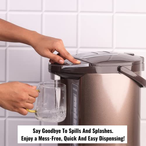 Image of InstaCuppa Electric Kettle Dispenser with Temperature Control, Stay Warm Function, 5 litres Capacity, Automatic Shut-Off and Dry-Boil Protection, Rapid Heating for Tea, Coffee and Instant Meals