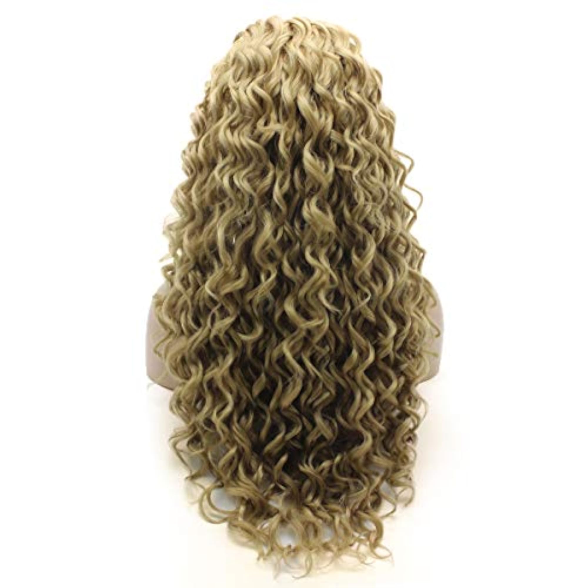 Hair Long Kinky Curly Ash Blond Wig