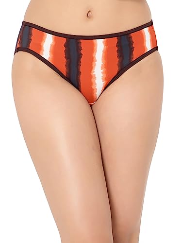 Image of Clovia Women's Low Waist Tie-Dye Print Bikini Panty in Brown