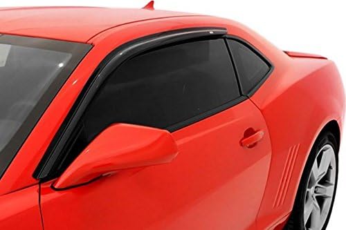 4PCS Smoke Window Deflector Visors Front & Rear Sun/Rain/Wind Guards Compatible with 2004–2010 Dodge Durango | Durable Acrylic Vent Shades | Reduced Wind Noise & Improved Airflow