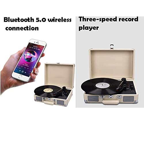 Phonograph Tourne-disque Bluetooth à 3 vitesses – Valise portable – Avec haut-parleurs intégrés – Pour toute la famille - Les Beatles, Paul McCartney, John Lennon, RIngo Starr, George Harrison Phonograph Tourne-disque Bluetooth à 3 vitesses - Valise portable - Avec haut-parleurs intégrés - Pour toute la famille – Image 6