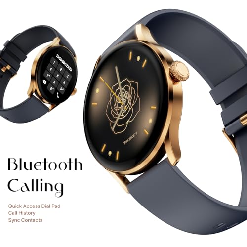 Image of Fire-Boltt Glitz Women Smart Watch with 1.19 inch AMOLED Display, Bluetooth Calling, Rotating Crown, Always On Display, 1000 Nits Brightness, IP68 Waterproof Midnight Navy