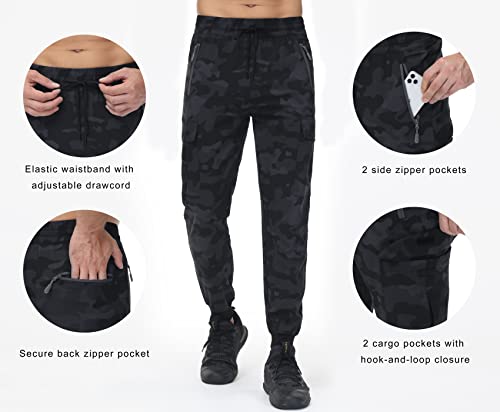 Libin Calças de corrida leves masculinas, de secagem rápida, para caminhada, corrida, treino, atléti