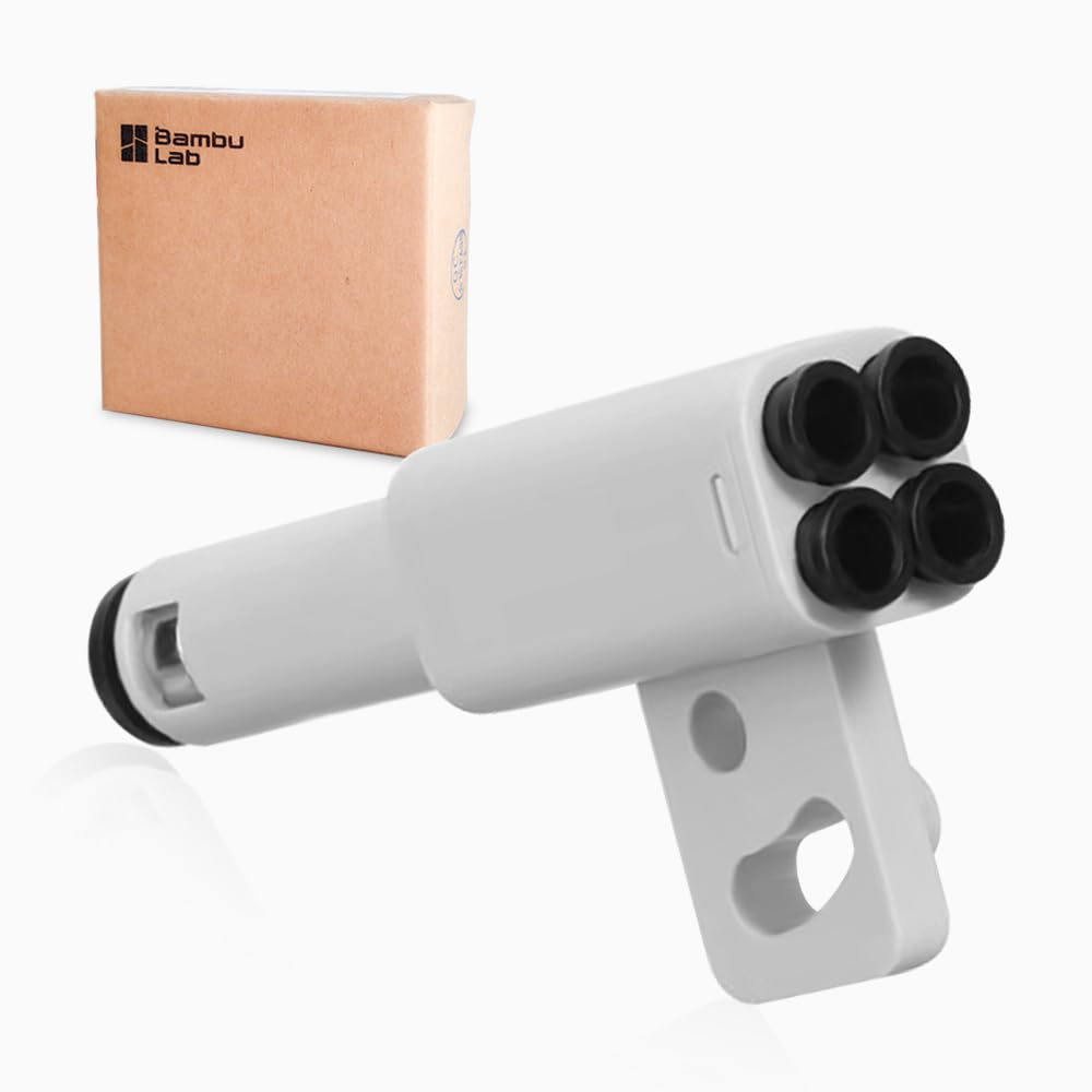 4-in-1 PTFE Adapter Bamboo Lab Original, AMS Connect 4 Feeding Modules for X1,P1,P1P,P1S,X1C,X1E Bambu 3D Printer, Material Tube Extension Port