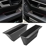 TTCR-II Compatible with Mercedes Benz C Class Door Storage Box W204, 2 Pcs Door Handle Pocket Storage Box Insert for C300 C400 C63 2008-2014 (for Sedan Only, Not for Coupe)