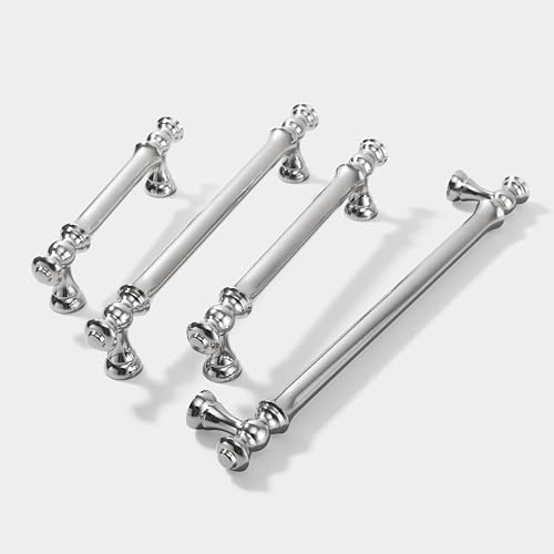 Fashionable and Minimalist Cabinet and Wardrobe Handles, Suitable for Drawers, Cabinet Doors, wardrobes, cabinets, Shoe cabinets, and Furniture Handles (6, Bright Silver, 7.56inch) by Fanruier - Used condition - US$12.27