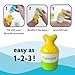 Sun-Easy Sunscreen Applicator, Refillable Roll-On with Sponge for Kids and Babies, Fun, Fast and Mess-Free application, Holds 80 ml, Fish/Pink Cap