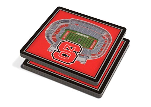 YouTheFan NCAA NC State Wolfpack 3D StadiumView Coasters - Carter-Finley Stadium