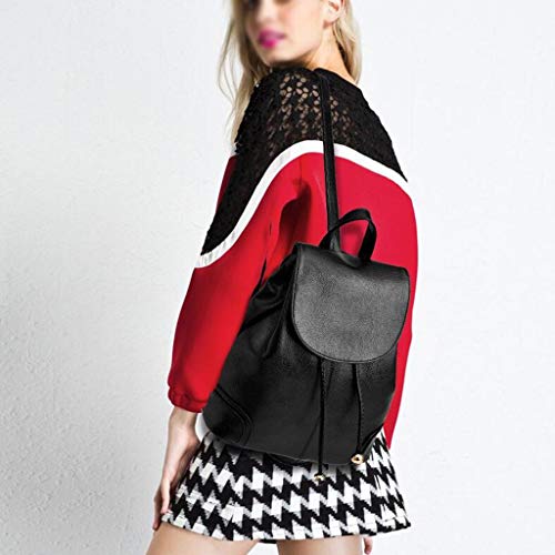 Sac à dos en cuir de haute qualité style classique rouge chic
