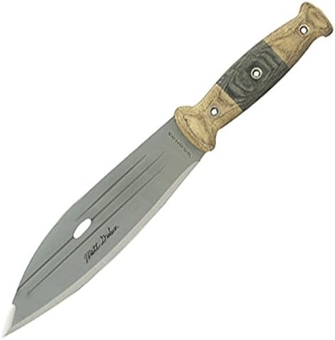 Condor Knife & Tool Primitive Bush Knife, High Carbon Blade, Micarta Handle, Satin Plain w/Sheath