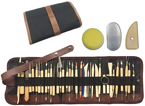 Wartoon 38Pack Sculpting Tools with Reusable Pouch for Polymer Clay Pottery Ceramic Art Craft
