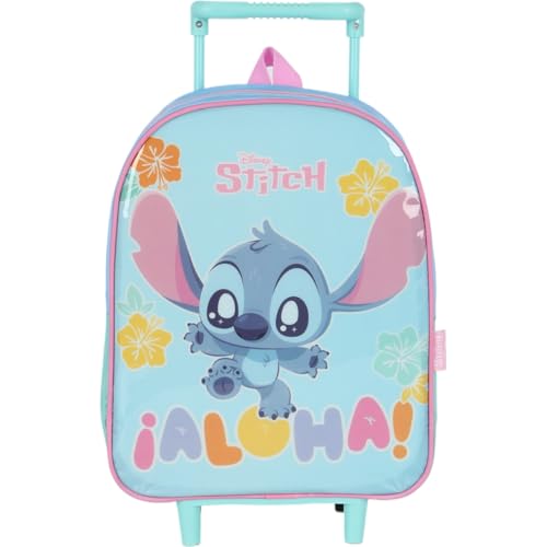 Mochila Infantil com Rodinha, Luxcel, Stitch, Verde, P