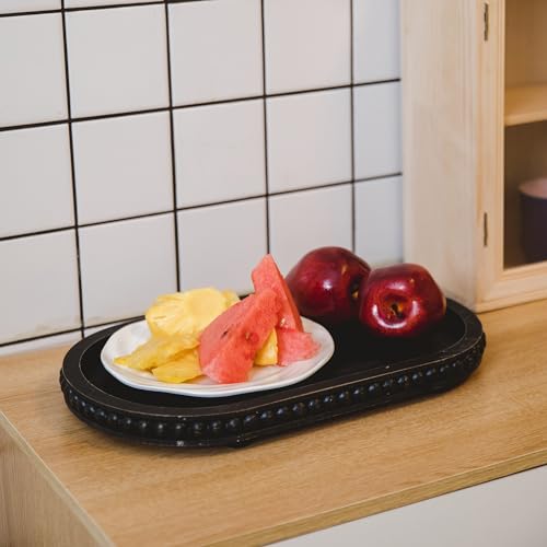 Plateau en bois rustique de 38 cm pour décoration de centre de table - 8