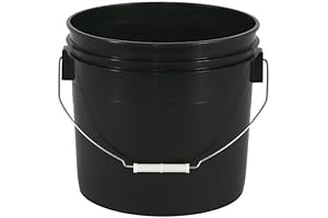 3.5 Gallon Gro Pro Black Plastic Bucket