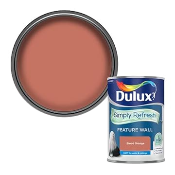 Dulux Simply Refresh Feature Wall Matt Emulsion Paint - Blood Orange - 1.25 Litres Blood Orange 5569244