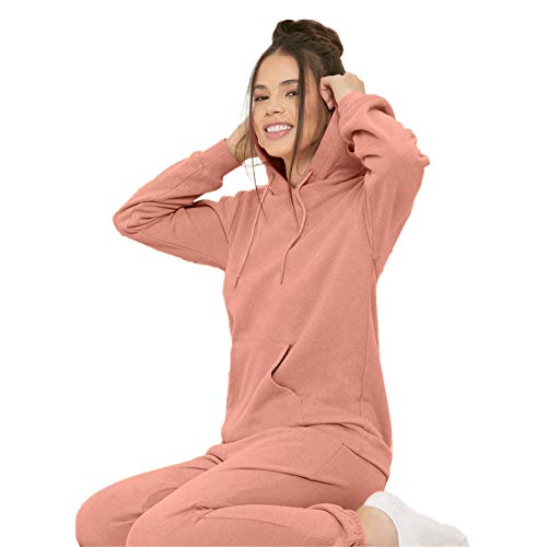 Image of Women's Tracksuit /Sweatshirt + Pant Set Peach