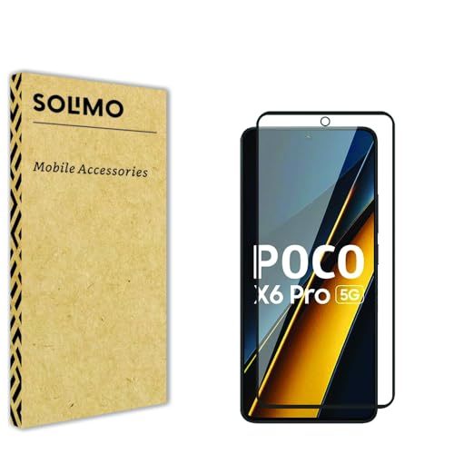 Amazon Brand - Solimo Edge-to-Edge Tempered Glass Screen Protector for Poco X6 Pro 5G and Poco X6 5G Smartphone (6.67 Inch) | Easy Installation Kit (B0D879JMTK) Amazon Price History, Amazon Price Tracker