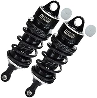 Aluminum 6061-T6 Rear Adjustable Spring Dampers 88mm With 6mm Shaft For Arrma 1:7 LIMITLESS V2-ARA7116V2 / INFRACTION V2 6S-ARA7615V2 / INFRACTION 6S-ARA109001 / LIMITLESS ALL-ROAD-ARA109011 - Black