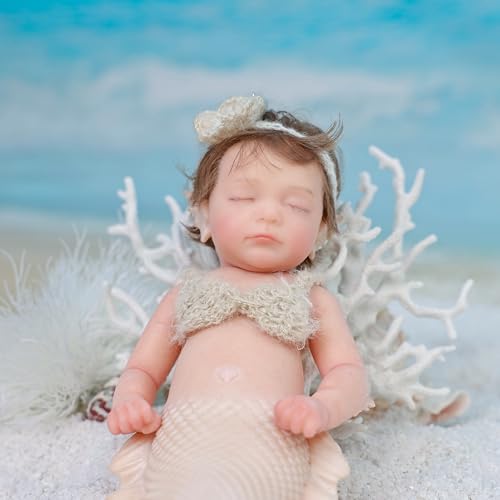 Muñeca Reborn de Silicona 12 pulgadas realista beige miniatura 5