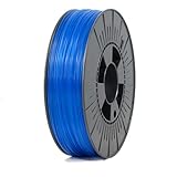 Fast kein Verzug ICE FILAMENTS, PETG Filament, 3D Drucker Filament, 1.75mm, 0.75kg, Transparent Bold Blue (Transparentes Blau)