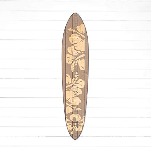 Vintage Wooden Surfboard Growth Chart | Wood Height Chart for Boys, Girls