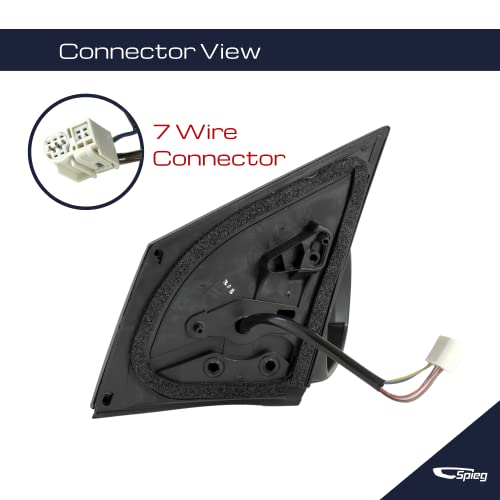 Spieg Passenger Side Mirror Replacement For Toyota Corolla 2014-2018 Power Heated Turn Signal Light Paintable Black 7Pin (Rh) #TOP5