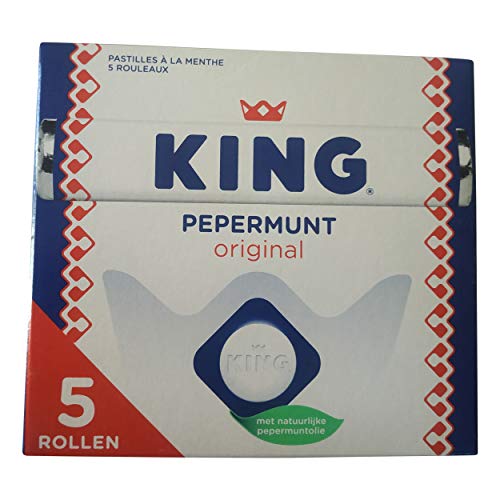 King Pepermunt Original Pfefferminze 5 Rollen x 44g I  3,63 pro 100g I Original hollandse pepermunt