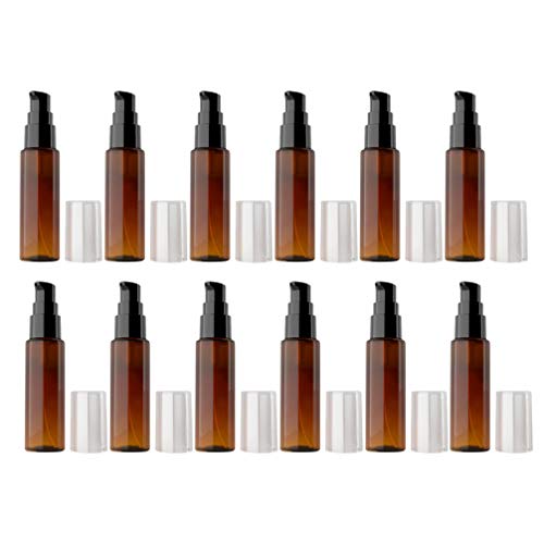 Preisvergleich Produktbild Minkissy 12Pcs 30Ml Leere Emulsion Reiselotion Creme Pumpe Behälter Tragbare Kosmetische Handseife Unterverpackung Flasche Reinigungsprodukt für zu Hause im Freien