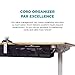 StandDesk Desk Cable Management Tray, Cord Organizer, and Cable Concealer with 12 Adjustable Straps for Home or Office, Black