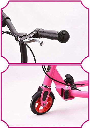 Scooter Outdoor Sports Scooter Kick,Folding Kick For 5-12Yr Old, Adjustable Pu Flashing Wheel Teens With Double Hand/Rear Brake, Load 100Kg Adult Boy And Girl Toy Balance Car Mini,Pink,Pink Mzxdx #TOP6