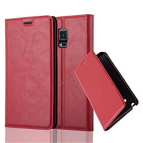 Cadorabo Coque pour Samsung Galaxy Note Edge en Rouge DE Pomme - Housse Protection avec Fermoire Magnétique, Stand Horizontal et Fente Carte - Portefeuille Etui Poche Folio Case Cover